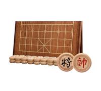 Chinese Chess Game Set With Beechwood Pieces And Foldable Chessboard Portable Xiangqi Strategy Game For 2 Players(4.8cm/1.9in)