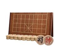 Chinese Chess Game Set With Beechwood Pieces And Foldable Chessboard Portable Xiangqi Strategy Game For 2 Players(3.8cm/1.5in)