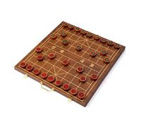 Chinese Chess Set 2 Player Strategy Board Games Travel Board Game Set With Rosewood Pieces And Foldable Bamboo Chessboard(5.8cm/2.3in)