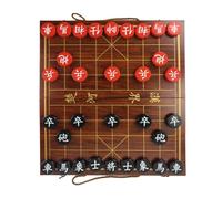 Chinese Chess Set With Ash Wood Pieces And Foldable Chessboard Portable Xiangqi