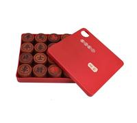 Chinese Chess Set With Rosewood Pieces & Leather Chessboard Traditional Xiangqi Classic Educational Strategy Board Games 2 Players