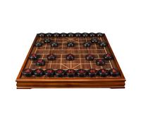 Chinese Chess Set With Solid Wood Chesspieces Portable Xiangqi For 2 Players Strategy Board Games(Purple sandalwood)