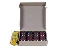 Chinese Chess Set, Xiangqi Board Game with Leather Board for 2 Players, Durable Design