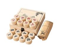 Chinese Chess Xiangqi Board Game Set With Beechwood Chess Pieces Portable Travel Chess Set Including Leather Chessboard And Storage Box(5.8cm/2.3in)