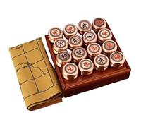 Chinese Chess (Xiangqi),Checkers Game Set Travel Metal Board Games Xiangqi 象棋(Red Bronze)