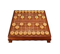 Chinese Chess Xiangqi With Wooden Chesspieces & Table Traditional Classic Educational Strategy Games Travel Board Set Including Storage Box(Gold sandalwood)