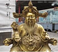 Chinese classic Brass Copper made famous God of Wealth mammon Buddha Statue