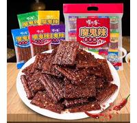 Chinese classic small spicy slices,Mala latiao,nostalgic handmade spicy strips,delicious snack food,fast food,vegan food,super spicy spicy strips,spicy spicy snacks gift package (120 packs)
