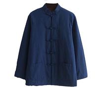 Chinese clothing Comfortable Tang Suit Winter Martial Arts Suit Men Chinese Traditional Clothing, Breathable Cotton Kung Fu Uniforms Tai Chi Clothes Long Sleeve Shirt