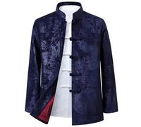 Chinese Clothing Tang Suit Long Sleeve - Traditional Chinese Costume Martial Arts Tangzhuang Kung Fu Jacket Dragon Totem Uniform,Tai Chi Coat Tops Qi Gong Cloths App
