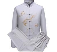Chinese Clothing Tang Suit - Traditional China Ancient Costume Martial Arts Tangzhuang Kung Fu Long Sleeve/Short Sleeve Jacket Suits Shirt Outfit Uniform for Men