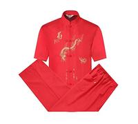 Chinese Clothing Tang Suit - Traditional China Ancient Costume Martial Arts Tangzhuang Kung Fu Long Sleeve/Short Sleeve Jacket Suits Shirt Outfit Uniform for Men