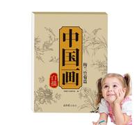 Chinese Colouring Page Book with Instructions, Traditional Calligraphy Book - Leisure and Hobby for Practice at Home Cultural Heritage Learning for Art Students