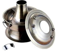 Chinese Copper Hot Pot, Shabu Hot Pot with Divider, Two-Flavor Chinese Charcoal Shabu Stainless Steel Hot Pot Cookware for 3-7 People Home Party,A,36cm (Color : C, Size : (Color : B, Size :