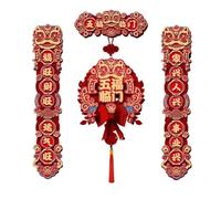 Chinese Couplets, 2026 Spring Festival Horse Year 3D Couplets Magnetic Suction Decoration Multicolor Size A(Color2)