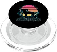 Chinese Crested Dog Vintage 80s Vaporwave Aesthetic Dog PopSockets PopGrip for MagSafe