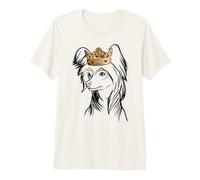 Chinese Crested Dog Wearing Crown Premium T-Shirt