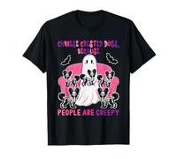 Chinese Crested Dogs Funny Joke People Creepy Halloween Boo T-Shirt