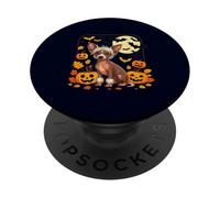 Chinese Crested Halloween Cute Spooky Dog Pumpkin PopSockets Adhesive PopGrip