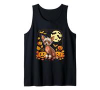 Chinese Crested Halloween Cute Spooky Dog Pumpkin Tank Top