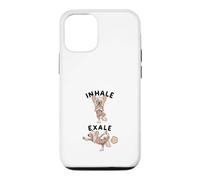 Chinese Crested practicing yoga inhale - exale DIGOR funny Case for iPhone 12/12 Pro