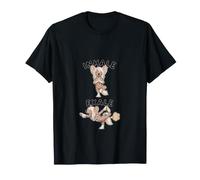 Chinese Crested Practicing Yoga Inhale - exale DIGOR Funny T-Shirt