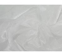 Chinese Crystal Organza Dress Fabric White - per metre