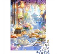 Chinese Cuisine Feast Jigsaw Puzzles for Adults Interesting Puzzles 1000 Piece Brain Challenge for Adults Gifts 52x38cm/1000pcs