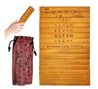 Chinese Cultural Tang Poetry with a Lovely Storage Bag Classics Chinese Tang Poetry Hand copied Printing English Version Annotations
