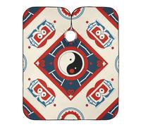 Chinese Culture Bagua Pattern Hair Color Capes with Adjustable Snap Closure, Essentials Cape for Hair dye capa para Corte de Cabello 65" x 55"