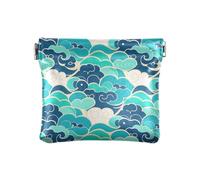 Chinese Culture Cloud Pattern Small Leather Coin Purse Waterproof Change Purse with Clasp for Women