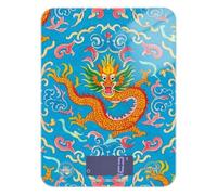 Chinese Culture Dragon Pattern Blue LCD Display Small Food Scales 11lb/0.18oz, 5kg/5g Kitchen Scales Digital Weight with 4 Unit for Roasting Roasting Roasting (Batteries not Included)