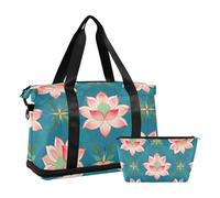 Chinese Culture flower Flower Pattern Gym Bag Carry On Shoulder Weekend Tote with Toiletry Bag for Travel Large Capacity, Chinese culture flower flower pattern, One Size