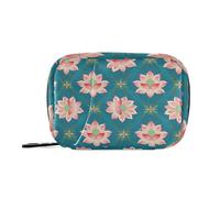 Chinese Culture Flower Flower Pattern Pill Organizer with Detachable Compartments Convenient Travel bagorganizer Zipper case