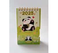Chinese Culture Panda Eating Bamboo Calendar 2025 | 14-Month (Nov 2024 - Dec 2025) | Metal Double Wire Coil | Flip Design | Compact & Standable | Eco-Friendly Paper | New Year Gift