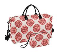 Chinese Culture Paper-Cut Art Large Travel Duffel Luggage Carry On Shoulder Weekend Tote Gym Carry on Duffel Bags with Adjustable Strap for Trekking Waterproof bulto para viajar