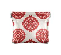 Chinese Culture Paper-cut Art PU Leather Change Purse Convenient Mini Card Holder Wallet for Girls Ladies Handbag