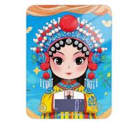 Chinese Culture Peking Opera Woman Portable Digital Food Scale 11lb/0.18oz, 5kg/5g Small Scale Kitchen with 4 Unit for Soap Making Keto Roasting (Batteries not Included)