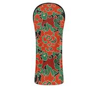 Chinese Culture Red Pattern Golf Club Head Cover Waterproof Headcovers with Number Tag for Driver & Fairway Woods 1 Pcs
