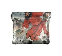 Chinese Culture Unique God Women Leather Coin Purse Cute Makeup Period Bag for Lady, Chinese culture Unique god, One Size, Print Art