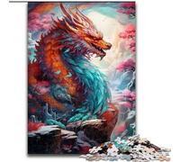 Chinese Dragon 1000 Piece Jigsaw Puzzles for Teenagers Gifts, Challenging Game Gifts for Is Ideal As A Gift for The Whole Family (50x75cm)