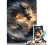 Chinese Dragon 1000 Pieces Jigsaw Puzzles for Adults And Teens,Staycation Kill Time Every Piece Is Unique - Challenging Family Fun Game 38x52cm