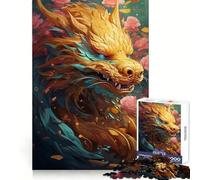 Chinese Dragon 1000 Pieces Puzzles for Teenagers DownTime Game Smooth Connection Real Challenge Santa Surprise (38x26cm)