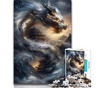 Chinese Dragon Adult Jigsaw Puzzles 1000,Learning Educational Toys Family Games with Matching Poster And Trivia Sheet (50x75cm)