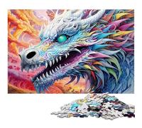 Chinese Dragon Adult Jigsaw Puzzles 1000 Pieces cardboard Puzzles Brain Teaser Game for Teenagers, Perfect 26X38CM/10.23x14.96inch