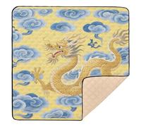 Chinese Dragon Animal Cloud Large Stylish Baby Play Mat for Indoor Outdoor 1-Piecing Kicking Mat for Baby Toddler Infant, 50'' x 50''