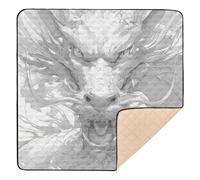 Chinese Dragon Art Print Large Non-Slip Baby Playmat for Floor Cozy Breathable Kicking Mat for Baby Toddler Infant, 50'' x 50''