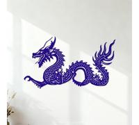 Chinese Dragon Asian Fantasy Wall Stickers Paster Paper Window Decals 42x73.6cm DarkBlue