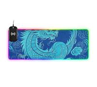 Chinese Dragon Blue Lucky Wirel Charging Glowing Mouse Pads Thin desks 35.4 x 15.7 in Mousepad Gaming