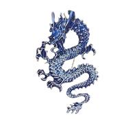 Chinese Dragon Brooch for Women, Bohemian Lucky Dragon Talisman Brooch Pin for Women Hat Bag Suit Dress Accessories Jewellery, Regelmäßig, Zinc